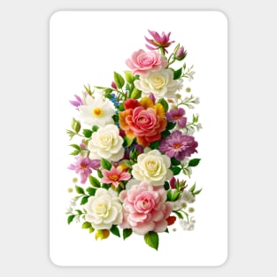 Elegant Rose Bouquet Sticker